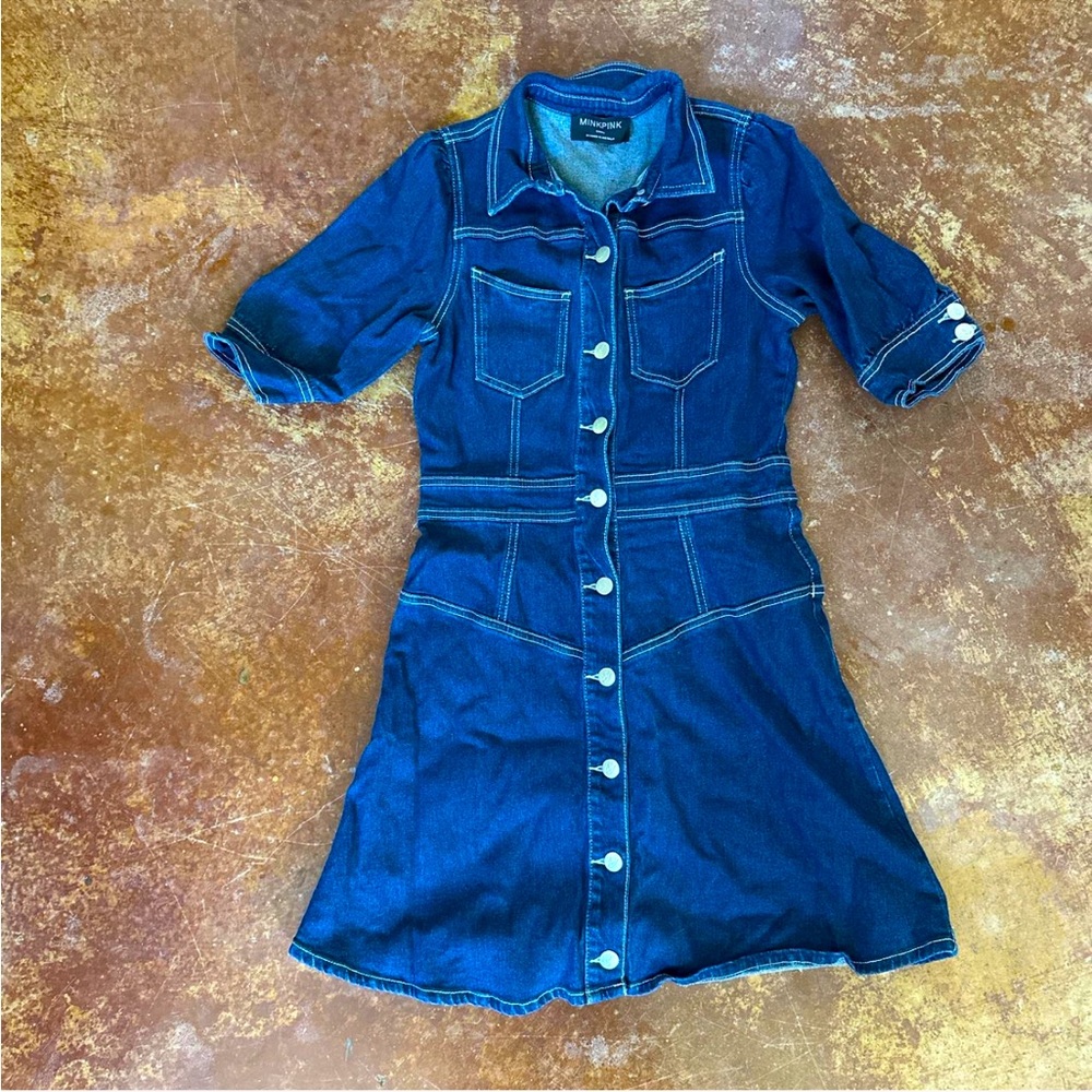MinkPink denim dress
